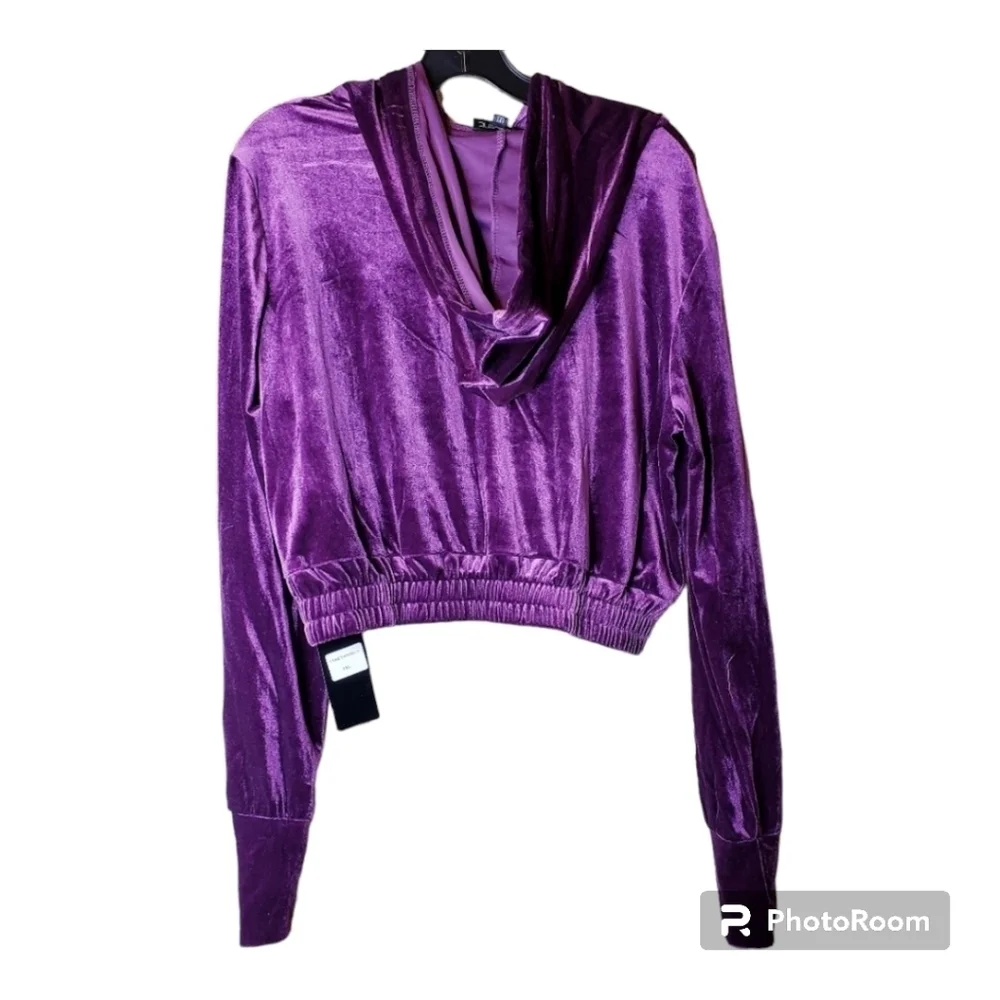 Purple Velour Jogger Set W/ Pockets